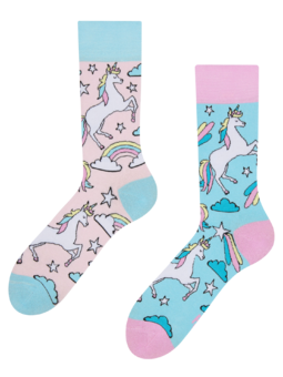 Lustige Socken Regenbogen-Einhorn