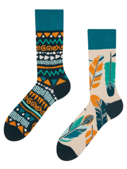 Chaussettes rigolotes Plumes