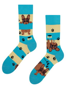 Vesele čarape Psi i pruge