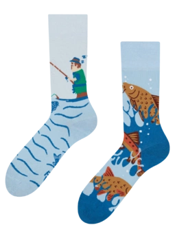 Chaussettes rigolotes Pêche