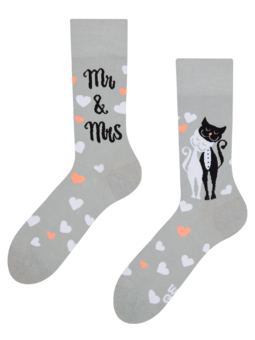 Veselé ponožky Svadobné mačky