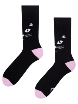 Veselé teplé ponožky Mačací pohľad