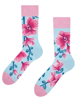 Chaussettes rigolotes Orchidée