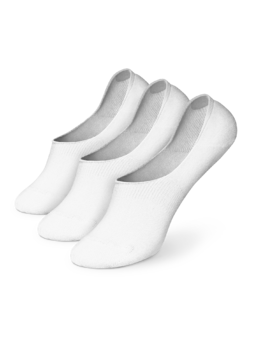 3 pari bombažnih skritih nizkih nogavic Alabaster