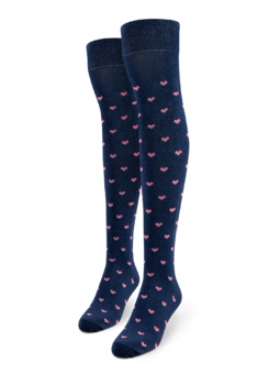 Over the Knee Socks Pink Hearts