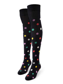 Chaussettes rigolotes hautes au-dessus des genoux Points partout