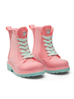 Bottes de pluie rose flamant rigolotes pour enfants