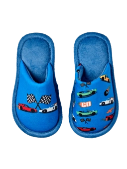 Pantoufles rigolotes pour enfants Voitures rapides
