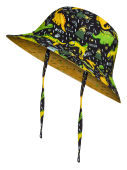 Sombrero de pescador alegre para niños Dinosaurio