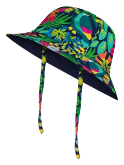 Chapeau bob rigolo pour enfants Toucan dans la jungle