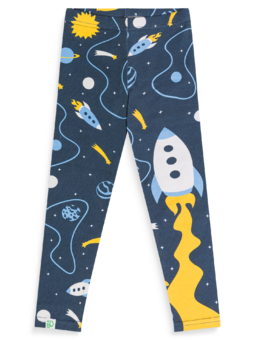 Legging en coton rigolo pour enfants Fusée et espace