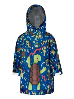 Veselý dětský pršiplášť Želva umělkyně