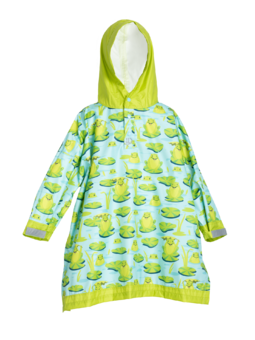 Manteau de pluie rigolo pour enfants Grenouille et nénuphars