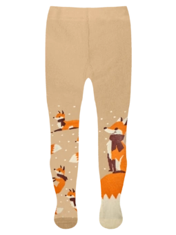 Veselé dětské punčošky Liška se šálou