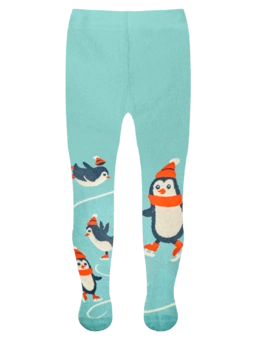 Veselé dětské punčošky Tučňáci a led