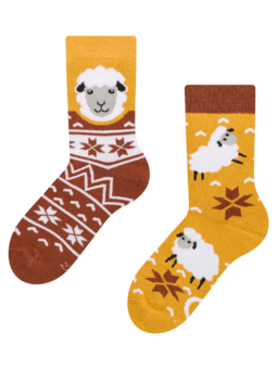 Chaussettes chaudes rigolotes pour enfants Mouton dans un pull
