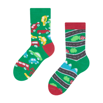 Veselé detské ponožky Autíčka