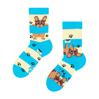 Весели детски чорапи Кучета и райета
