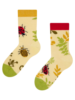 Chaussettes rigolotes pour enfants Punaises et fleurs sauvages