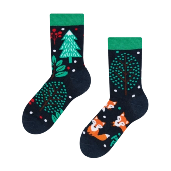 Chaussettes rigolotes pour enfants Renard roux