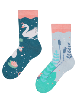 Chaussettes rigolotes pour enfants Cygnes