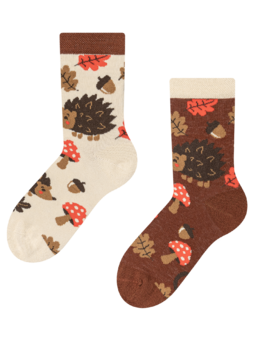 Chaussettes rigolotes pour enfants Hérisson forestier