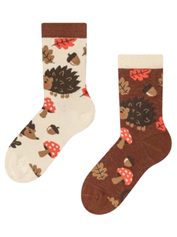 Chaussettes rigolotes pour enfants Hérisson forestier