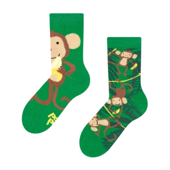 Chaussettes rigolotes pour enfants Singes