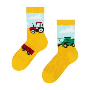 Chaussettes rigolotes pour enfants Tracteur