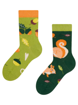 Chaussettes rigolotes pour enfants Écureuil