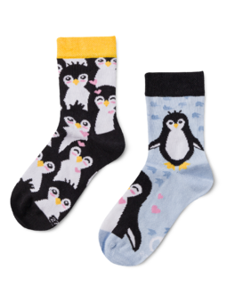 Chaussettes rigolotes pour enfants Manchot d’hiver
