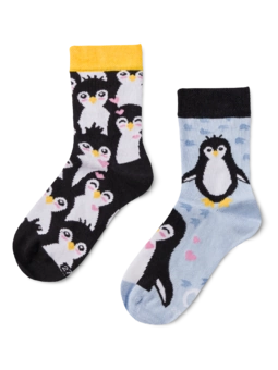 Chaussettes rigolotes pour enfants Manchot d’hiver