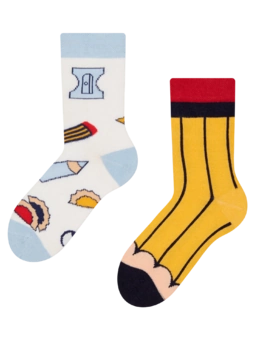Chaussettes rigolotes pour enfants Crayon