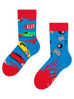 Chaussettes rigolotes pour enfants Voitures rapides