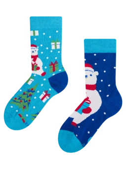Chaussettes rigolotes pour enfants Ours de Noël