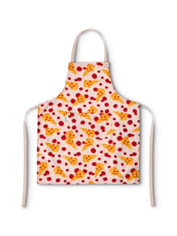 Veselá kuchyňská zástěra Sýrová pizza