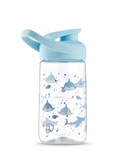 Gourde d’eau rigolote de 470 ml Requin gris