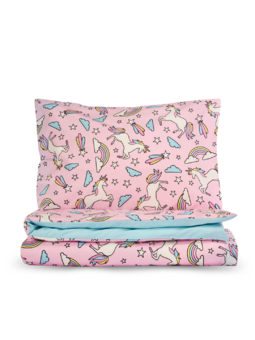 Ensemble de literie rigolo Licorne arc-en-ciel