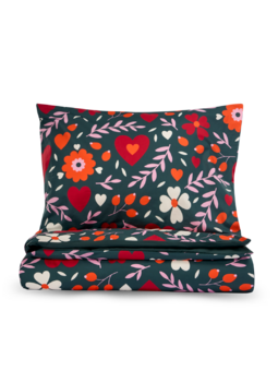 Ensemble de literie rigolo Amour floral