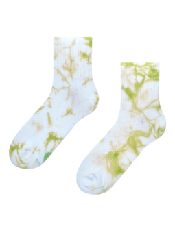 Chaussettes mi-mollet tie-dye citron vert
