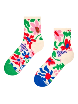 Chaussettes mi-mollet rigolotes Fleurs excentriques