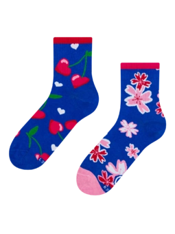 Chaussettes mi-mollet rigolotes Amour des cerises