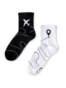 Chaussettes mi-mollet rigolotes Vol d’avion