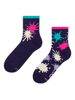 Chaussettes mi-mollet rigolotes Taches colorées