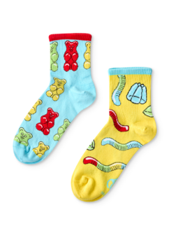 Chaussettes mi-mollet rigolotes Oursons en bonbon