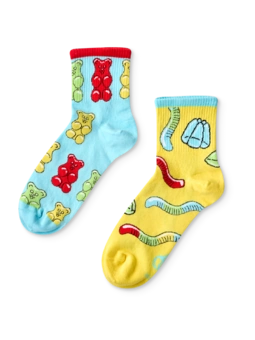 Chaussettes mi-mollet rigolotes Oursons en bonbon