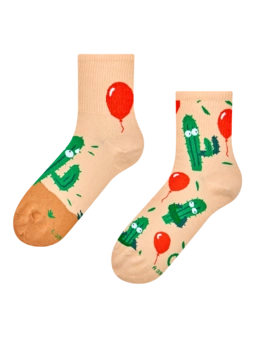 Chaussettes mi-mollet rigolotes Cactus et ballon
