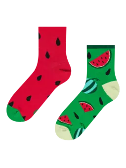 Chaussettes mi-mollet rigolotes Saison des pastèques