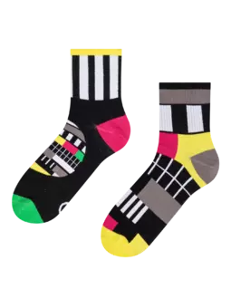 Chaussettes mi-mollet rigolotes Mire de télévision