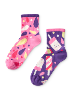 Chaussettes mi-mollet rigolotes Sucettes glacées